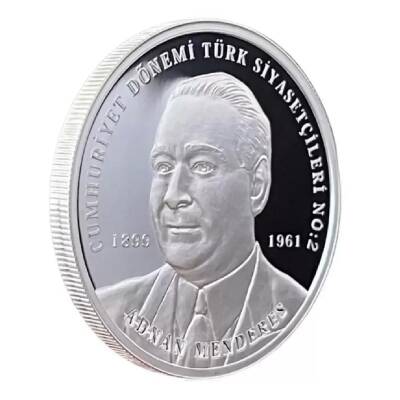 Adnan Menderes 2022 1 Ounce 31.10 Gram Silver Coin (925.0) - 1