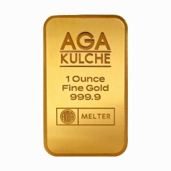 AgaKulche 1 Ons 31.10 Gram Altın (999.9) 24 Ayar Külçe Altın - Paketsiz - 1