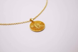 AgaKulche 14 Carat Bitcoin Gold Necklace - 4