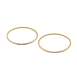 AgaKulche 20 gr 22 Carat Set of 2 Ajda Channel Gold Bracelets - 1