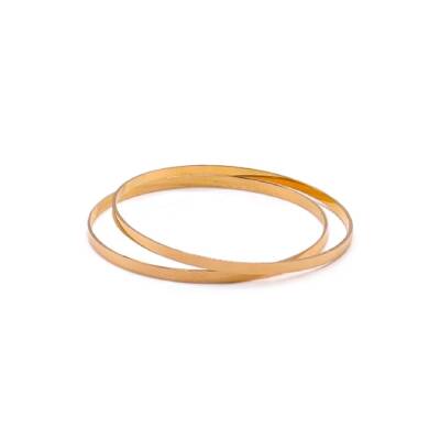 AgaKulche 20 gr 22 Carat Set of 2 Ajda Matchstick Gold Bracelet - 2