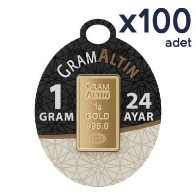 AgaKulche 24 Ayar 100 Adet İAR 1 gr Altın - 1