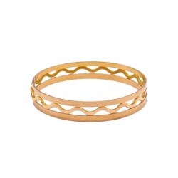 AgaKulche 30 gr 2 Ajda Matchsticks and 1 Zigzag 22 Carat Gold Bracelet - 2