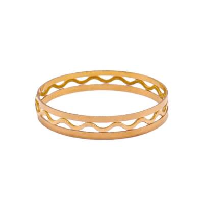 AgaKulche 30 gr 2 Ajda Matchsticks and 1 Zigzag 22 Carat Gold Bracelet - 2