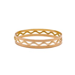 AgaKulche 30 gr 2 Ajda Matchsticks and 1 Zigzag 22 Carat Gold Bracelet - 3