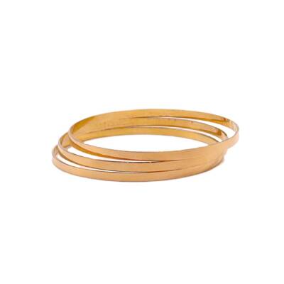 AgaKulche 30 gr 22 Carat 3 Piece Ajda Matchstick Gold Bracelet - 2