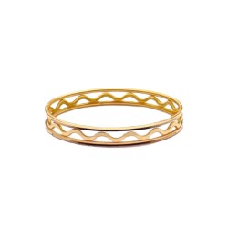 AgaKulche 30 gr 22 Carat Gold Bracelet with 2 Ajda Channels and 1 Zigzag - 2