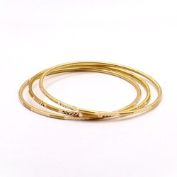 AgaKulche 30 gr 22 Carat Triple Good News Gold Bracelet - 2