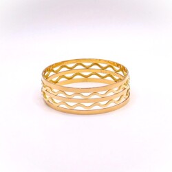  AgaKulche 50 gr 3 Ajda Matchsticks and 2 Zigzag 22 Carat Gold Bracelets - 2