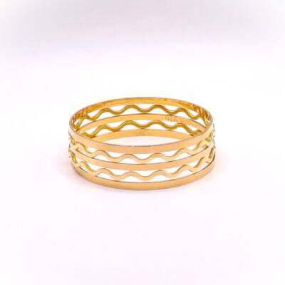  AgaKulche 50 gr 3 Ajda Matchsticks and 2 Zigzag 22 Carat Gold Bracelets - 2