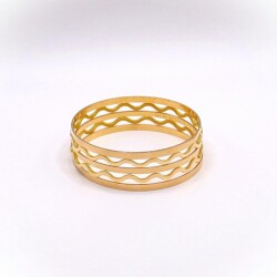  AgaKulche 50 gr 3 Ajda Matchsticks and 2 Zigzag 22 Carat Gold Bracelets - 3