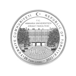 AgaKulche Ankara Üniversitesi 2023 1 Ons 31.10 Gram Gümüş Sikke Coin (925.0) - 1