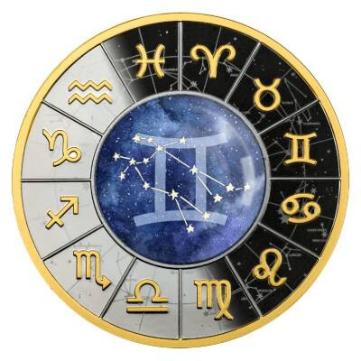 AgaKulche Horoscopes Series Gemini Zodiac Silver Coin - 1