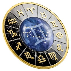 AgaKulche Horoscopes Series Gemini Zodiac Silver Coin - 3