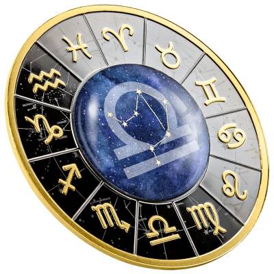 AgaKulche Horoscopes Series Libra Zodiac Sign Silver Coin - 3