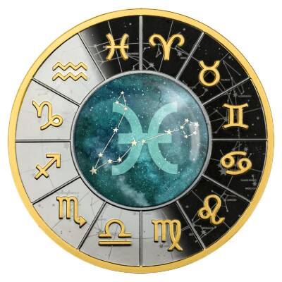 AgaKulche Horoscopes Series Pisces Silver Coin - 1