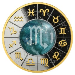 AgaKulche Horoscopes Series Scorpio Zodiac Sign Silver Coin - 1