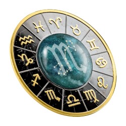 AgaKulche Horoscopes Series Scorpio Zodiac Sign Silver Coin - 3