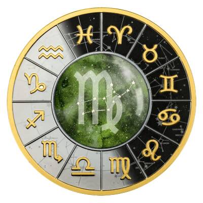 AgaKulche Horoscopes Series Virgo Zodiac Sign Silver Coin - 1