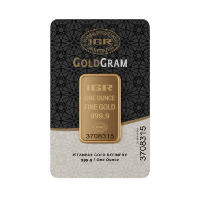  İAR 1 ONS (31.10 gram) altın külçe altın 24 Ayar 999.9 - 1