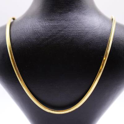 AgaKulche Italian Crushed Herringbone Chain Necklace 10 Gram 14 Carat - 3