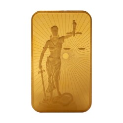 AgaKulche Lady Justice Themis 1 Ons 31.10 Gram Altın (999.9) 24 Ayar Külçe Altın - 2