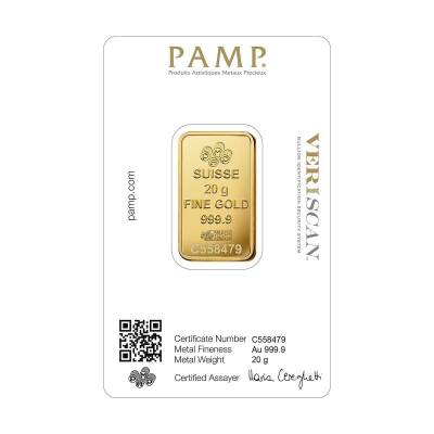  AgaKulche Pamp Suisse 20 gr 999.9 24 Carat Gold Bullion with 14 Days Future Delivery - 2