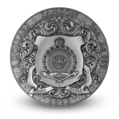 AgaKulche Samson 2 Ons 62.20 Gram Gümüş Sikke Coin (999.0) - 2