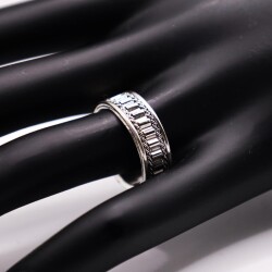 AgaKulche Silver Adjustable Men's Eternity Ring - 1