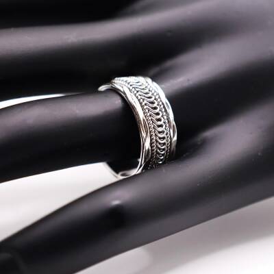 AgaKulche Silver Adjustable Men's Helix Ring - 2