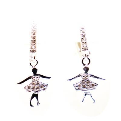  AgaKulche Silver Ballerina Earrings - 1