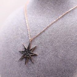 AgaKulche Silver Black Star Ghost Necklace - 2