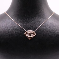 AgaKulche Silver Diamond Ghost Necklace - 1