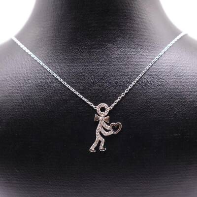 AgaKulche Silver Love Man Ghost Necklace - 1