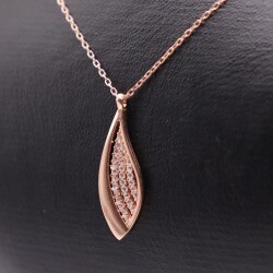 AgaKulche Silver Multi Stone Leaf Silver Ghost Necklace - 3