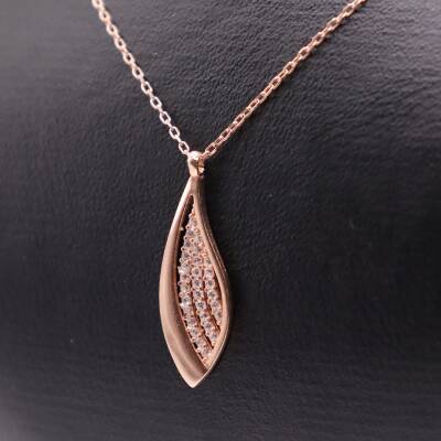 AgaKulche Silver Multi Stone Leaf Silver Ghost Necklace - 3