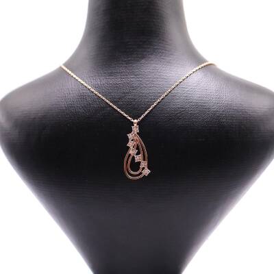 AgaKulche Silver Row Stone Drop Ghost Necklace - 1