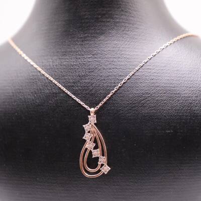 AgaKulche Silver Row Stone Drop Ghost Necklace - 2