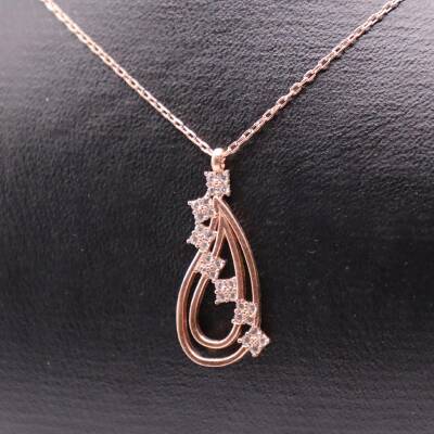 AgaKulche Silver Row Stone Drop Ghost Necklace - 4