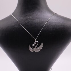 AgaKulche Silver Swan Ghost Necklace - 1