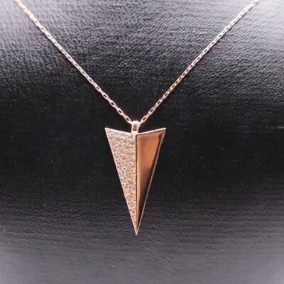 AgaKulche Silver Triangle Ghost Necklace - 1