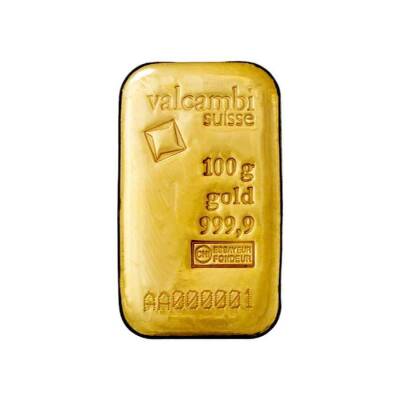 AgaKulche Valcambi 100 gr 24 Carat 999.9 Bullion Gold with 21 Days Future Delivery - 1