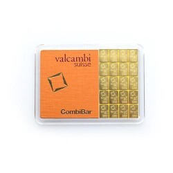 AgaKulche Valcambi 20 x 1 gr CombiBar 24 Ayar Külçe 14 Gün Gelecek Teslimatlı Altın - 1