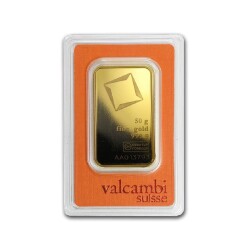 AgaKulche Valcambi 50 gr Orange 999.9 24 Carat Gold Bullion with 21 Days Future Delivery - 1