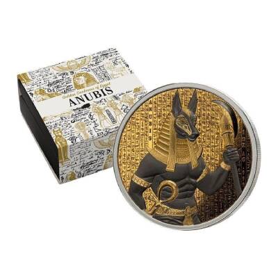  Anubis Golden Darkness Of Egypt 2024 1 Ons 31.10 Gram Gümüş Sikke Coin (999.0) - 3