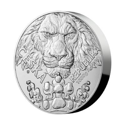 Czech Lion 2023 1 Kilogram 1000 Gram Gümüş Sikke Coin (999.0) - 2
