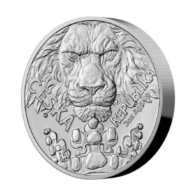 Czech Lion 2023 2 Ons 62.20 Gram Gümüş Sikke Coin (999.0) - 2