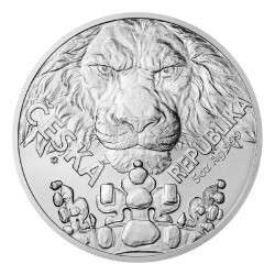 Czech Lion 2023 5 Ons 155.50 Gram Gümüş Sikke Coin (999.0) - 1