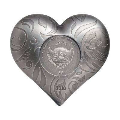 Heart Shape 2018 1 Ons 31.10 Gram Gümüş Sikke Coin (999.0) - 2