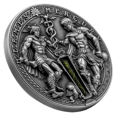 Hermes And Mercury 2022 2 Ounce 62.20 Gram Silver Coin (999.0) - 3